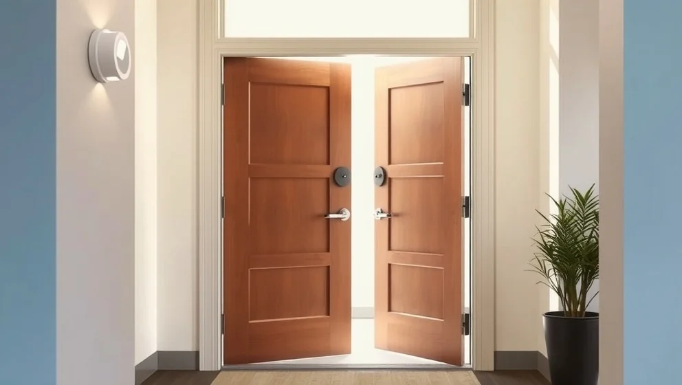 Lampa som tänds när man öppnar dörren