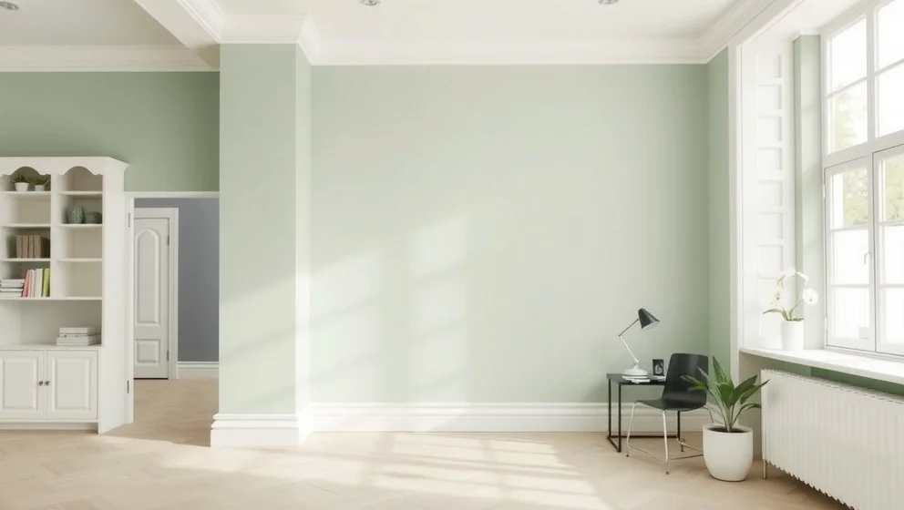 Måla väggar och lister i samma färg